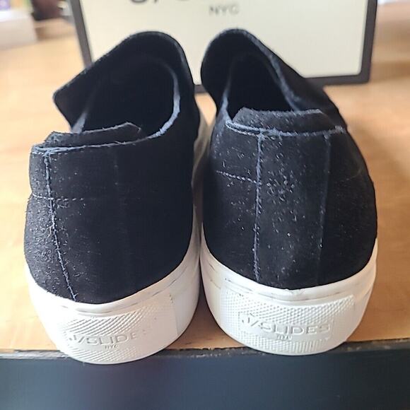 J Slides Perrie‎ Slip On Sneaker style shoes Black Suede Leather Womens 8.5 NEW - Picture 2 of 5